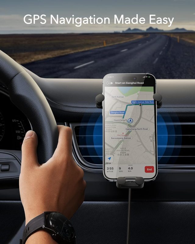 Adjustable Ball Head for Easy Rotation and Angling of Baseus Car Phone Holder for Optimal GPS Navigation