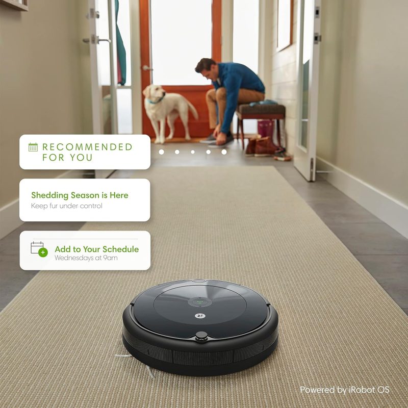 694 robot vacuum adapting its height with Auto-Adjust Cleaning Head for different floor types