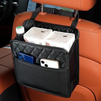 Car Seat Back Hanging Bag made of high-grade PU leather