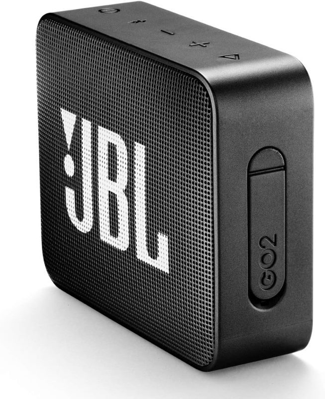 Versatile JBL GO2 bluetooth speaker with convenient audio cable input