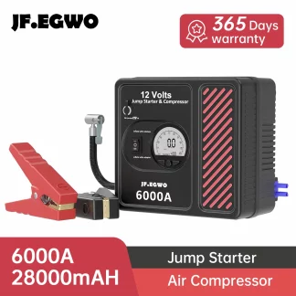 JFEGWO 3000A 6000A Professional Car Jump Starter Powerful Compressor 1