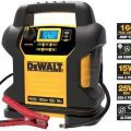 DeWalt device with 1600 Peak Amp jump starter, air compressor, USB ports, and alternator test function