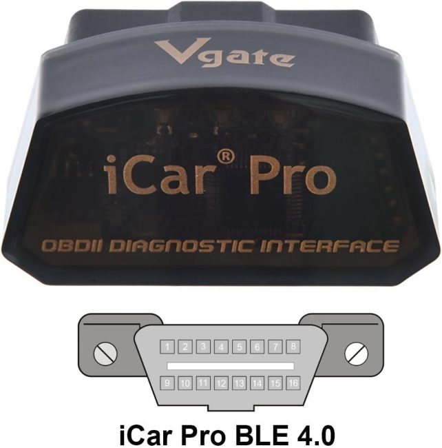 Vgate iCar Pro BLE 4.0 OBD-II Diagnostic Device for Vehicle Data Monitoring