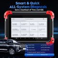 Advanced diagnostic tool screen showing various car component diagnostics