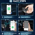 Instructions for installing OBD device: Download OBD Home app, connect OBD2 adapter to car and phone via Bluetooth