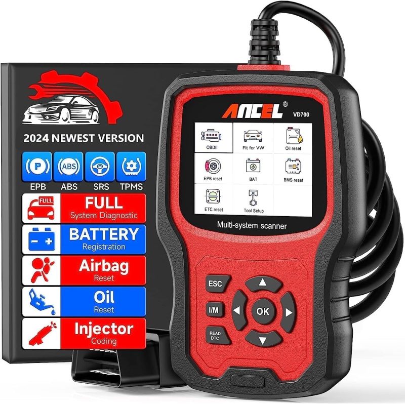 ANCEL VD700 diagnostic tool showcasing car diagnostic functionalities