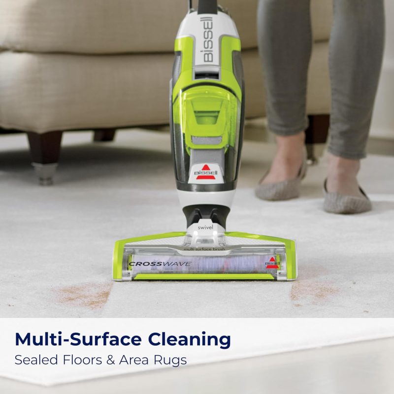 Bissell CrossWave cleaning a carpet, suitable for sealed floors and area rugs