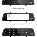 JIABOER Видеорегистратор зеркало 12 дюймов экран на Андроид 8.1 с GPS 4G Full HD 1080P - Image 4