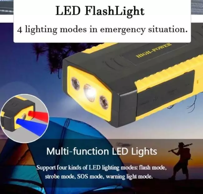 Портативное пуско-зарядное устройство для автомобиля 600А GKFLY 12V - Image 8