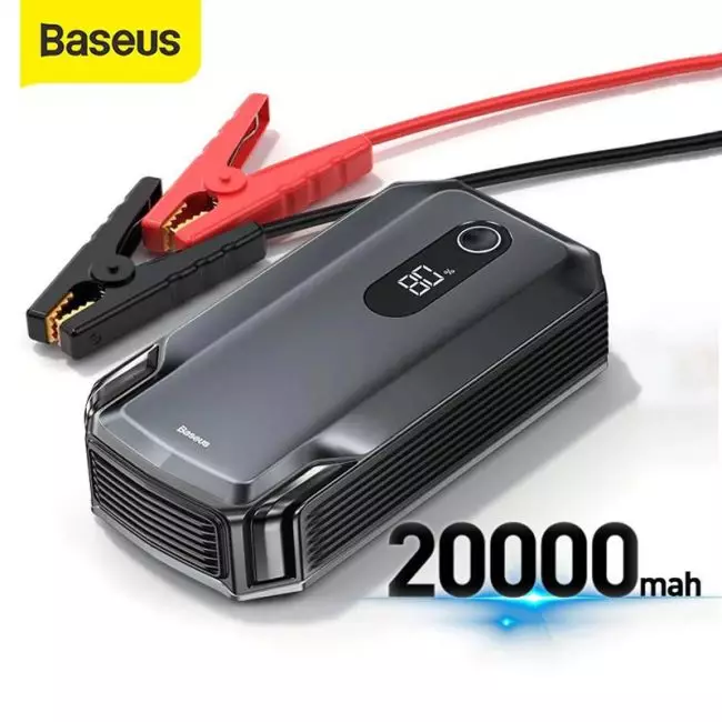 Baseus Пусковое Устройство 2000A Автомобильный стартер Power Bank 20000mAh 12В