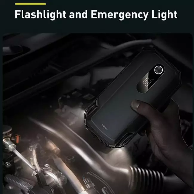 Baseus Пусковое Устройство 2000A Автомобильный стартер Power Bank 20000mAh 12В - Image 6