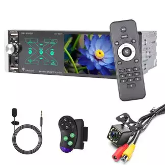 1 din Автомагнитола с сенсорным экраном 4,1 дюйма / Bluetooth, USB + Камера заднего вида 12 диодов