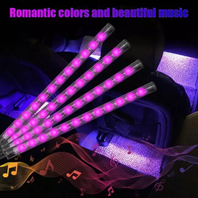 Automotive Interior Decorative Lights LED Car Foot Light 24/36/48/72 LED 3