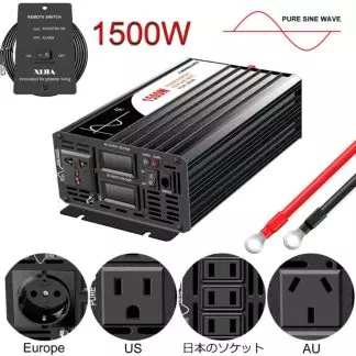 1500W inverter 12v 220v pure sine wave solar power inverter DC 24V 48V to AC 110V with remote control 1