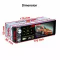 Hikity Autoradio1 din Car Radio 4.1" Inch Touch Screen Car Stereo Multimedia MP5 Player Bluetooth RDS Dual USB Support Micphone 2