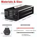 1500W inverter 12v 220v pure sine wave solar power inverter DC 24V 48V to AC 110V with remote control 6