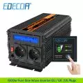 Inverter 12v 220v Pure Sine Wave 1000w EDECOA DC 12v AC 110v 230v 240v Power Converter EU UK US 1000 watt Inverter 12v 220v 1