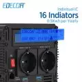 Inverter 12v 220v Pure Sine Wave 1000w EDECOA DC 12v AC 110v 230v 240v Power Converter EU UK US 1000 watt Inverter 12v 220v 3
