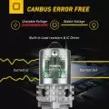 2PCS BA15S BAU15S 7440 W21W LED Bulb Canbus No Hyper Flash Amber Yellow Auto Led Lamp 1156 P21W PY21W LED Turn Signal Light Bulb 4