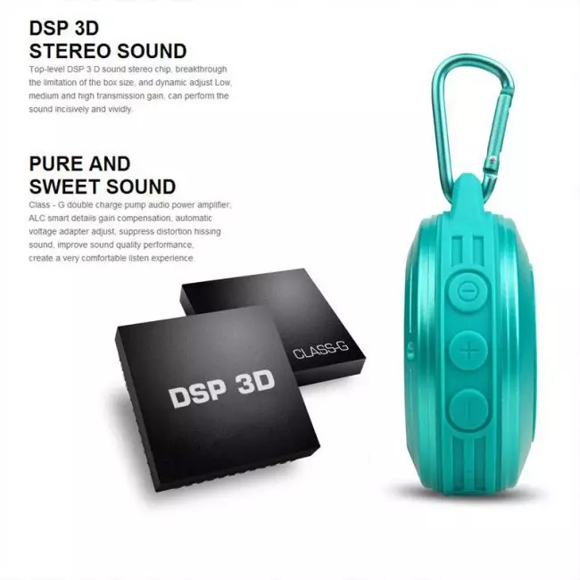 MIFA F10 Outdoor Wireless Bluetooth Stereo Portable Speaker Built-in mic Shock Resistance IPX6 Waterproof Speaker with Bass 3