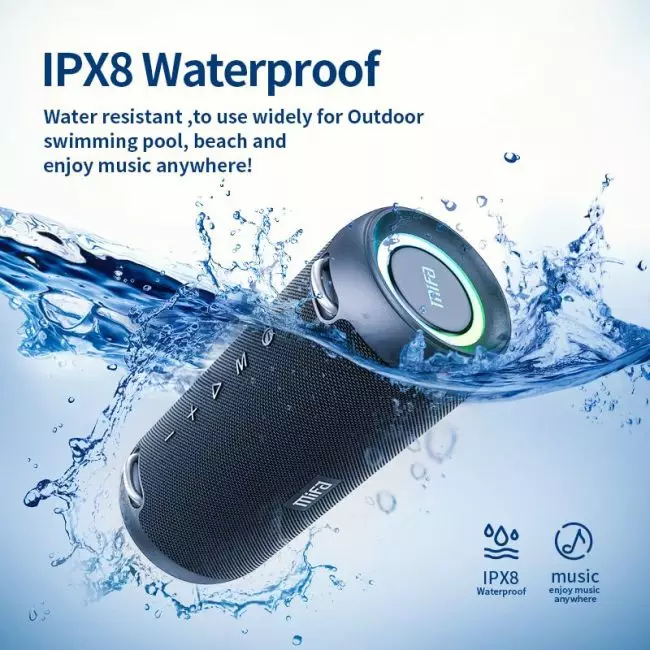 mifa A90 Bluetooth Speaker 60W Output Power Bluetooth Speaker with Class D Amplifier Excellent Bass Performace camping speaker 5