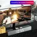 Bluetooth 5.0 Speaker HiFi Stereo Soundbar Noise Cancelling Speaker Wireless Alarm Clock Soundbar Support MP3 WAV WMA Flac APE 2