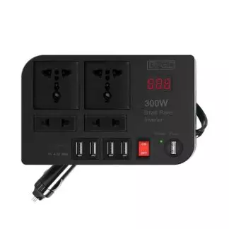 300W Car Inverter DC 12V to 220V Power Converter 4 USB Ports Socket Adapters Automobiles Inverters Parts Accessories 1