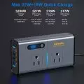 NEW 200W Car Inverter 12V DC To 110V AC Power Converter LED Display 4 USB Port Pure Sine Wave Fast Charging Car Inverter Charger 4