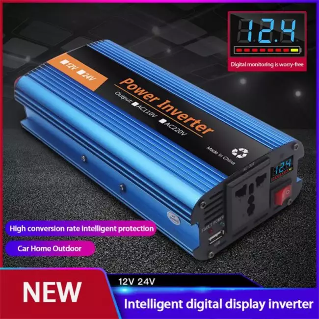 inverter 12v 220v pure sinus 6000W 4000W Pure Sine Wave Car Inverter Power Inverter DC12V To AC 220V Socket Converter for Car 1