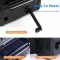 Solar Powered Emergency Power Bank SOS Alarm Type-C Charging Hand Crank Radio with LED Flashlight Multifunctional for Cell Phone 6