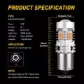 2PCS BA15S BAU15S 7440 W21W LED Bulb Canbus No Hyper Flash Amber Yellow Auto Led Lamp 1156 P21W PY21W LED Turn Signal Light Bulb 6
