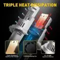 AUXITO 2PCS 20000LM H4 LED Headlight Bulbs for Car Canbus No Error 9003 HB2 H4 Hi/Lo Beam Headlamps 6000K White Auto Lamps 12V 5