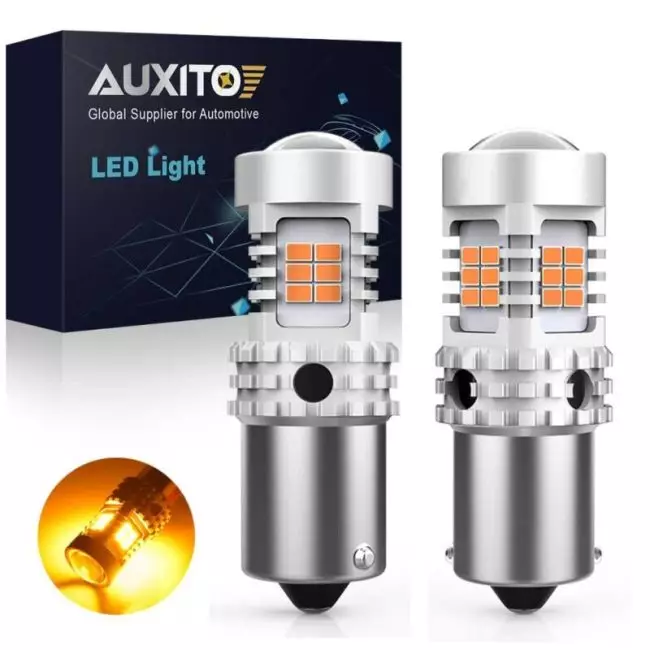 2PCS BA15S BAU15S 7440 W21W LED Bulb Canbus No Hyper Flash Amber Yellow Auto Led Lamp 1156 P21W PY21W LED Turn Signal Light Bulb 1