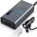 NEW 200W Car Inverter 12V DC To 110V AC Power Converter LED Display 4 USB Port Pure Sine Wave Fast Charging Car Inverter Charger 1