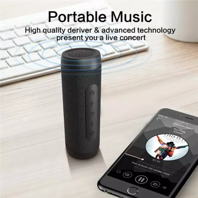 Zealot S22 Bluetooth Speaker Waterproof Outdoor Wireless Bicycle Sound Box with LED Light Portable Mini Power Bank Hi-Fi Stereo 2