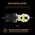AUXITO 2Pcs 7443 7440 W21W LED Bulb Canbus No Error T20 W21/5W WY21W DRL Car Day Driving Reverse Light 6000K White Super Bright 4