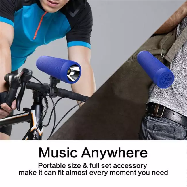 Zealot S22 Bluetooth Speaker Waterproof Outdoor Wireless Bicycle Sound Box with LED Light Portable Mini Power Bank Hi-Fi Stereo 6