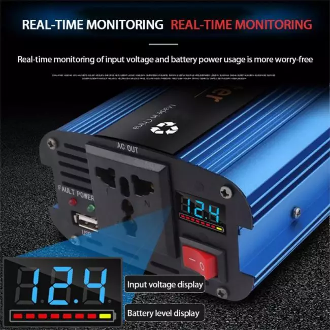 inverter 12v 220v pure sinus 6000W 4000W Pure Sine Wave Car Inverter Power Inverter DC12V To AC 220V Socket Converter for Car 3