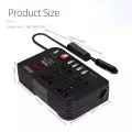 300W Car Inverter DC 12V to 220V Power Converter 4 USB Ports Socket Adapters Automobiles Inverters Parts Accessories 2
