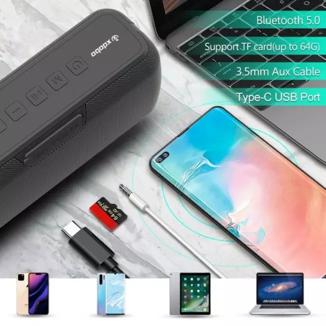 XDOBO X8 60W Portable Bluetooth-Compatible Speakers Bass with Subwoofer Sound Box Wireless Waterproof TWS Boombox Audio Players 4