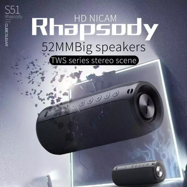 ZEALOT Powerful Bluetooth Speaker Bass Wireless Portable Subwoofer Waterproof Sound Box Support TF, TWS, USB Flash Drive 2