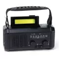 Solar Powered Emergency Power Bank SOS Alarm Type-C Charging Hand Crank Radio with LED Flashlight Multifunctional for Cell Phone 4