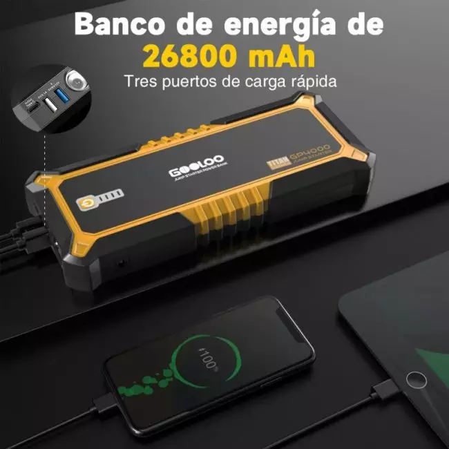 GOOLOO 4000A Super Capacity Car Jump Starter 26800mAh Portable Automotive Power Bank 12V External Vehicle Battery Charge Booster 3
