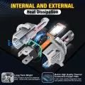 2Pcs H4 LED Headlight Bulb 9003 HB2 H1 H3 H7 Led Canbus H8 H11 9005 HB3 9006 HB4 Car Fog Lamp Motorcycle 12V 6500K lampada 3