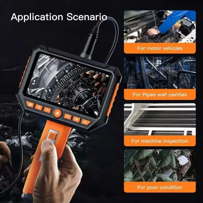 1080P 8mm Triple & Dual Lens Handheld Endoscope Camera with 5 5