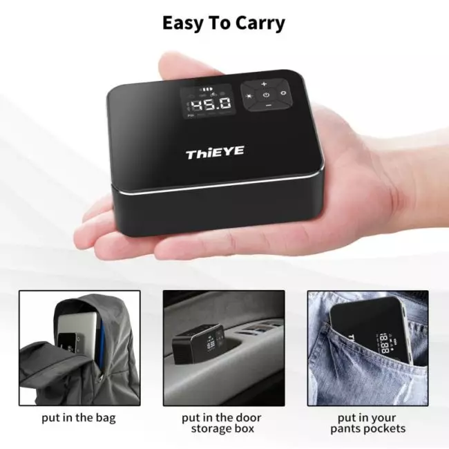 THiEYE Air Compressor Pump Digital Tyre Inflator For Bike Ball Car Cordless Electric Pump with Metal Housing 4