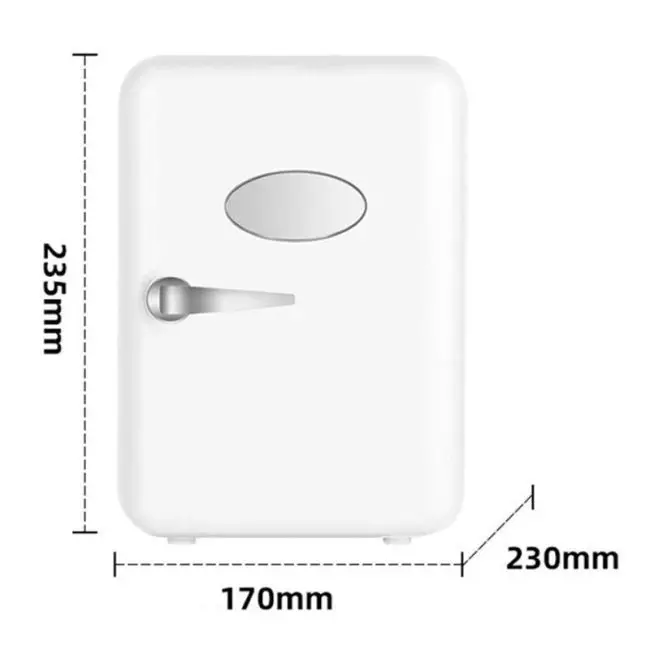 EAFC 4L 6Cans Small Refrigeration Warm Heat Mini Fridge Refrigerator Cosmetics Mask Beverage Dormitory Refrigerators Cooler 6