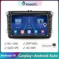 Podofo 2Din Android 10 Car Radio GPS Stereo Receiver Multimedia Player For Volkswagen/VW/Skoda/Passat B6/Seat/Octavia/Polo/Golf 1