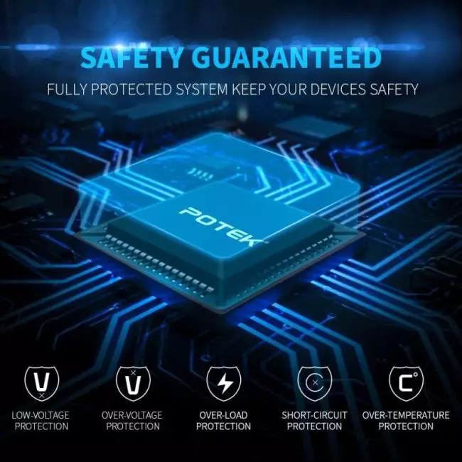 Powerful POTEK 3000W Power Inverter with High Power Output