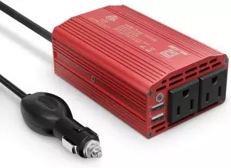 BESTEK 300W Power Inverter with Dual USB Car Adapter